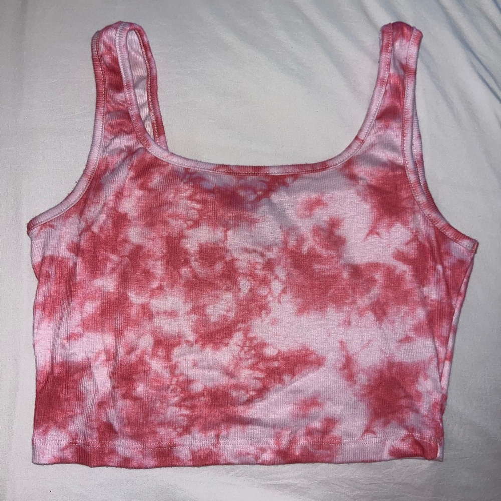 pink cropped tank size small